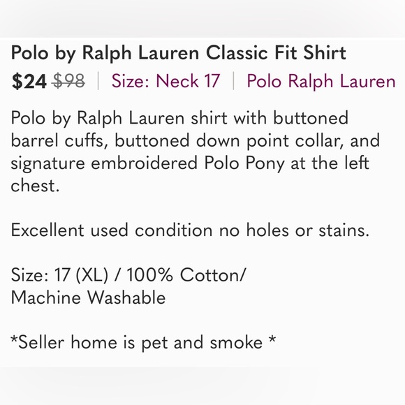 Polo by Ralph Lauren Blue Casual Button Down Shirt - Picture 4 of 11